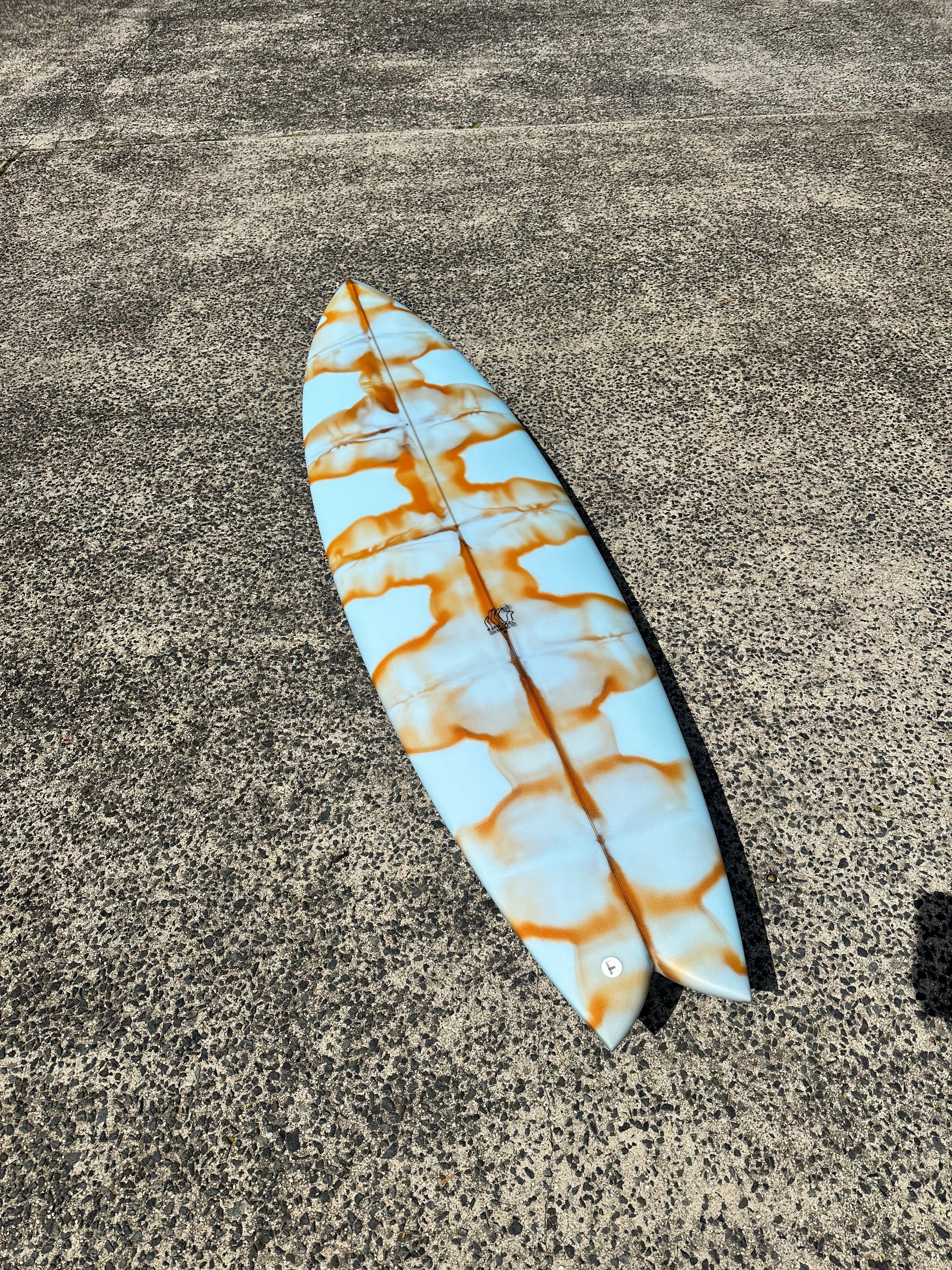 Yin Yang - 6'10 Blue and Rust