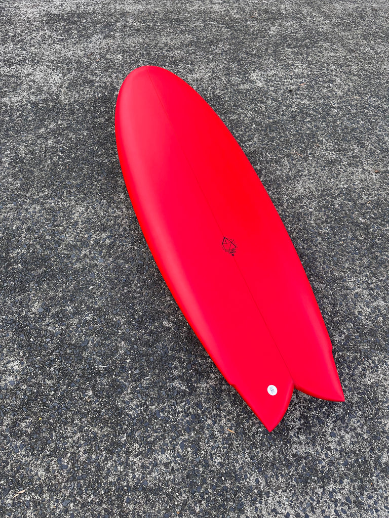 Toro - 5'5 Bright Red Quad – Dead Kooks Surfboards