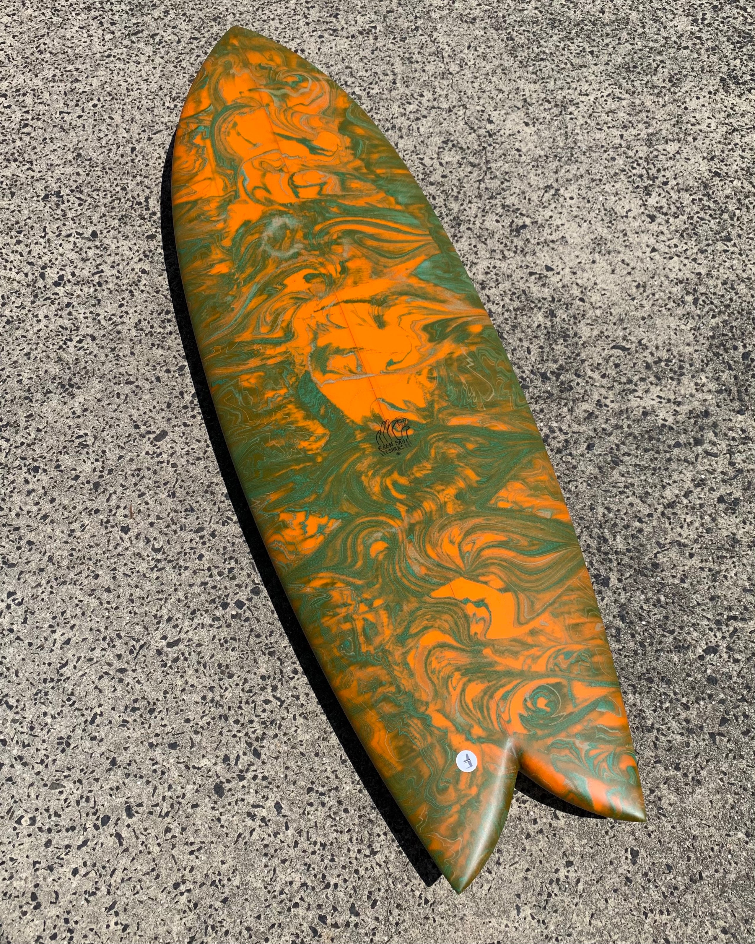 Riches RF - 5'5 Dirty Orange Swirl – Dead Kooks Surfboards
