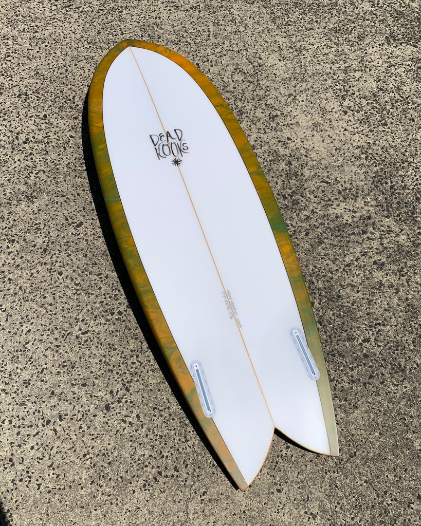 Riches RF - 5'5 Dirty Orange Swirl – Dead Kooks Surfboards