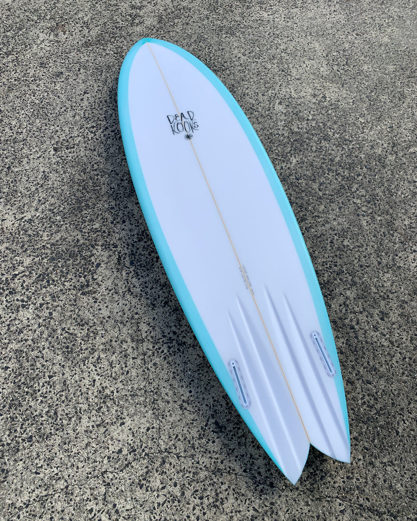 【Ｔ】　deadkooks Ying Yang6’2 Ying Yang - 6'6 Faded Turquoise – Dead Kooks Surfboards