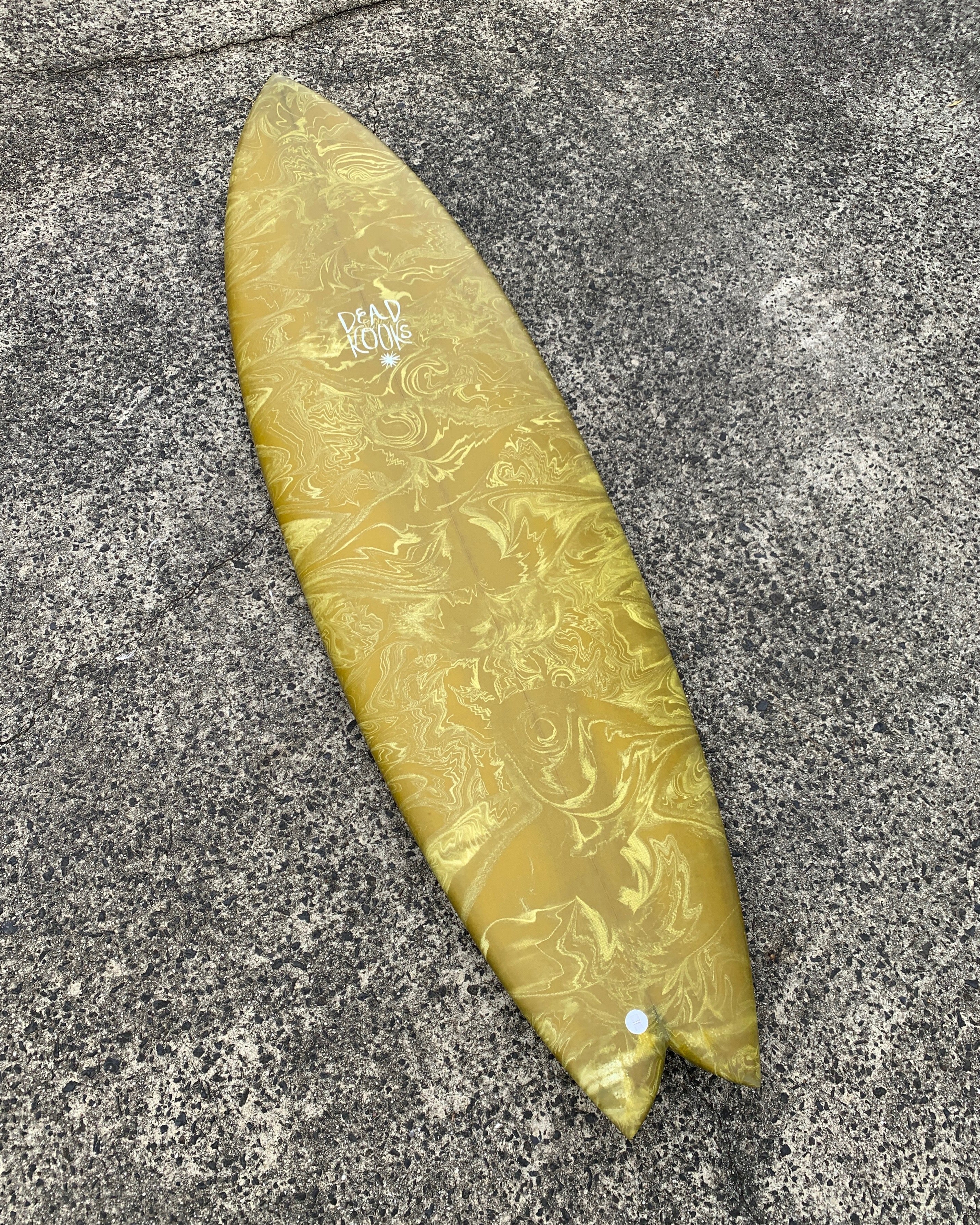 Ying Yang - 6'6 Golden Swirl – Dead Kooks Surfboards