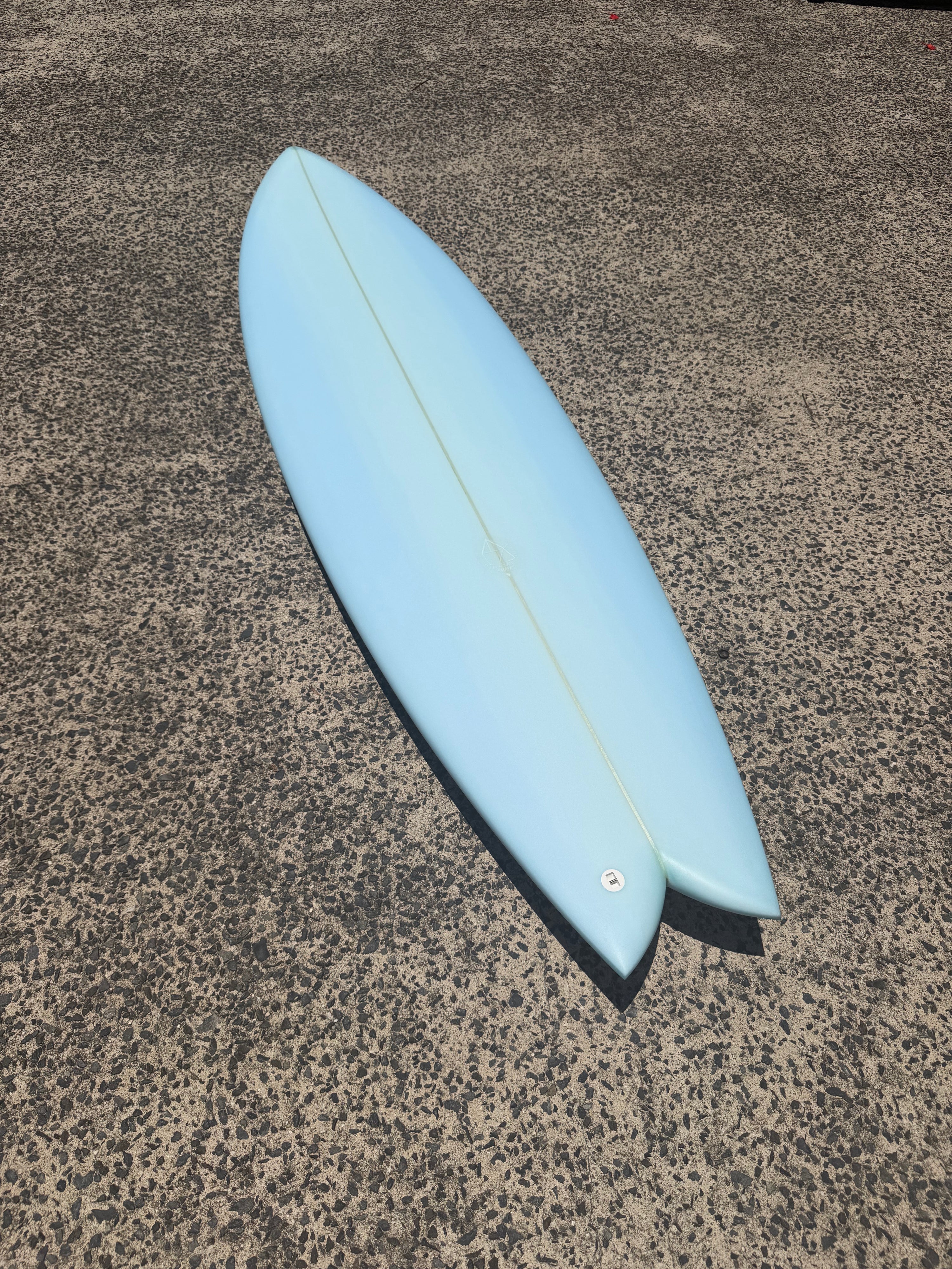 Yin Yang - 6'4 Sky Blue Minimal tonal fade