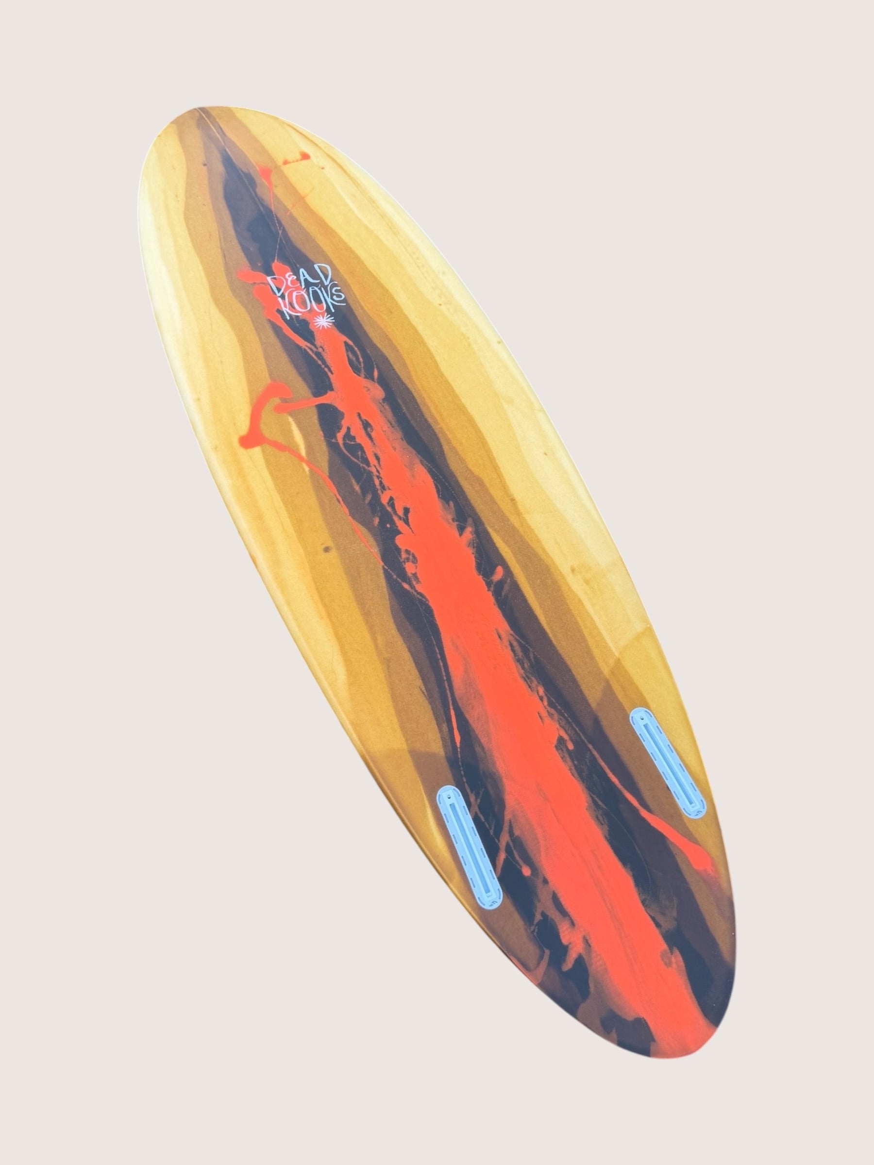 Yin Yang Roundtail - 6'4 Orange explosion twin