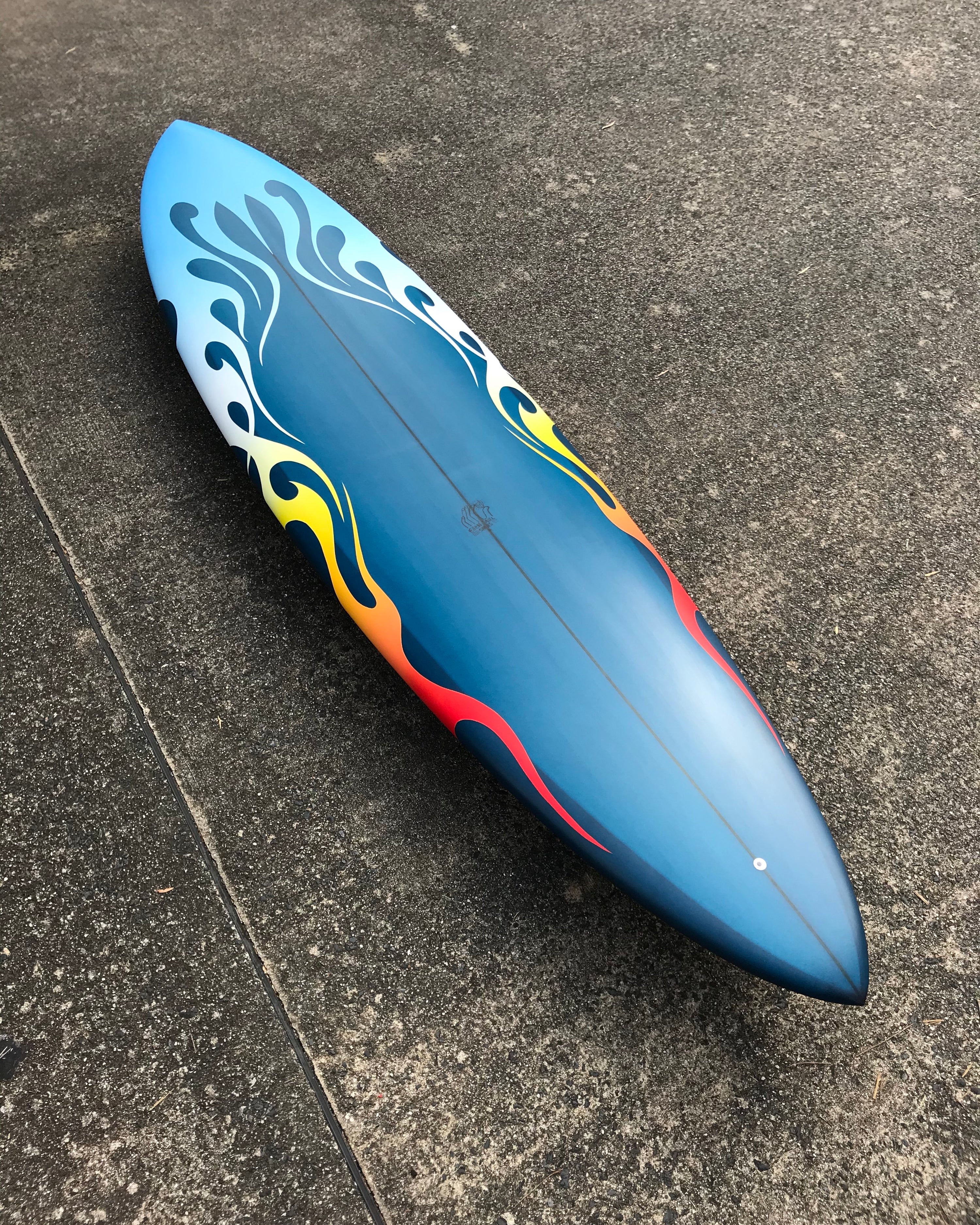 Hellhound - 7'2 Navy Flames