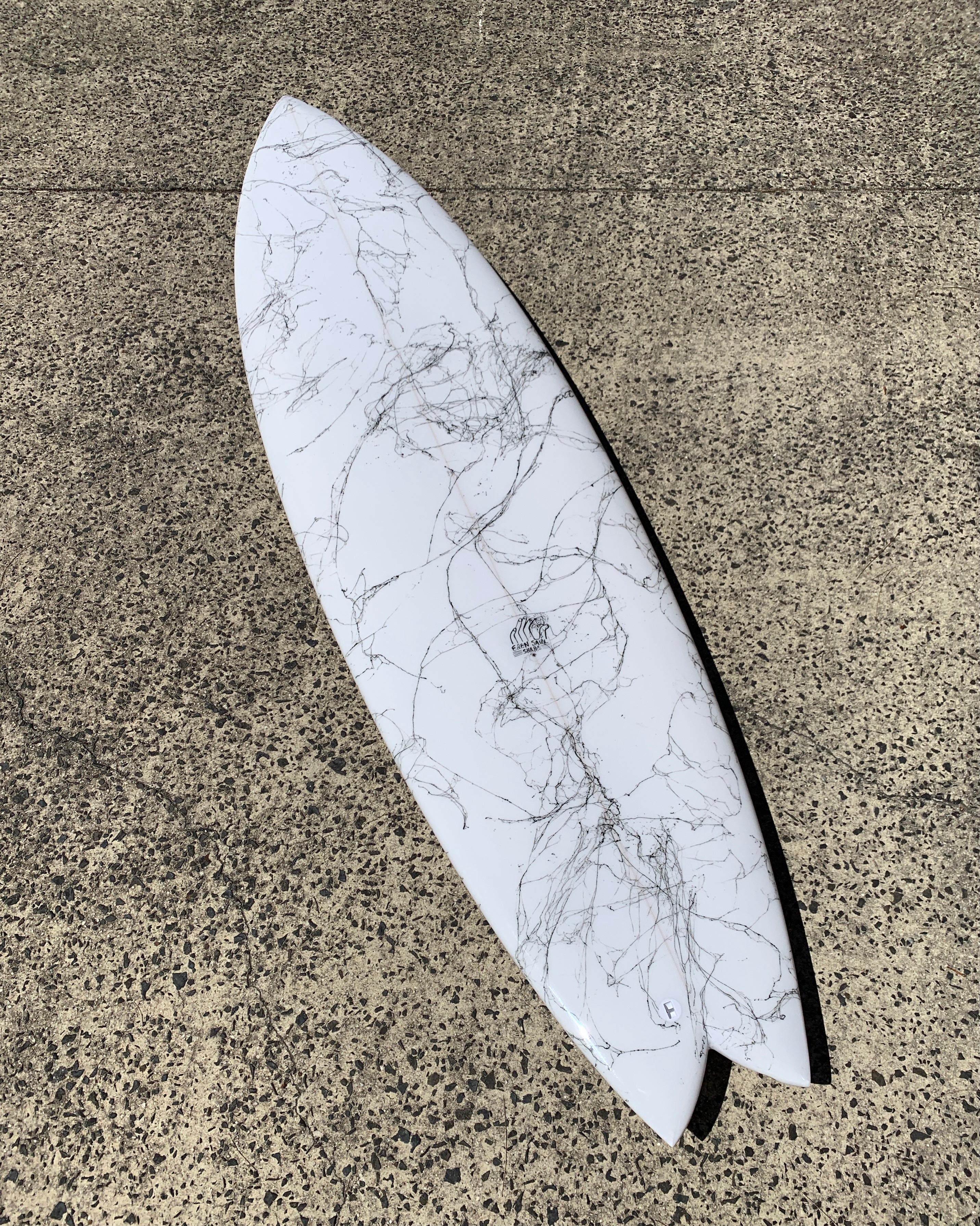 Ying Yang - 6'6 White Veins – Dead Kooks Surfboards