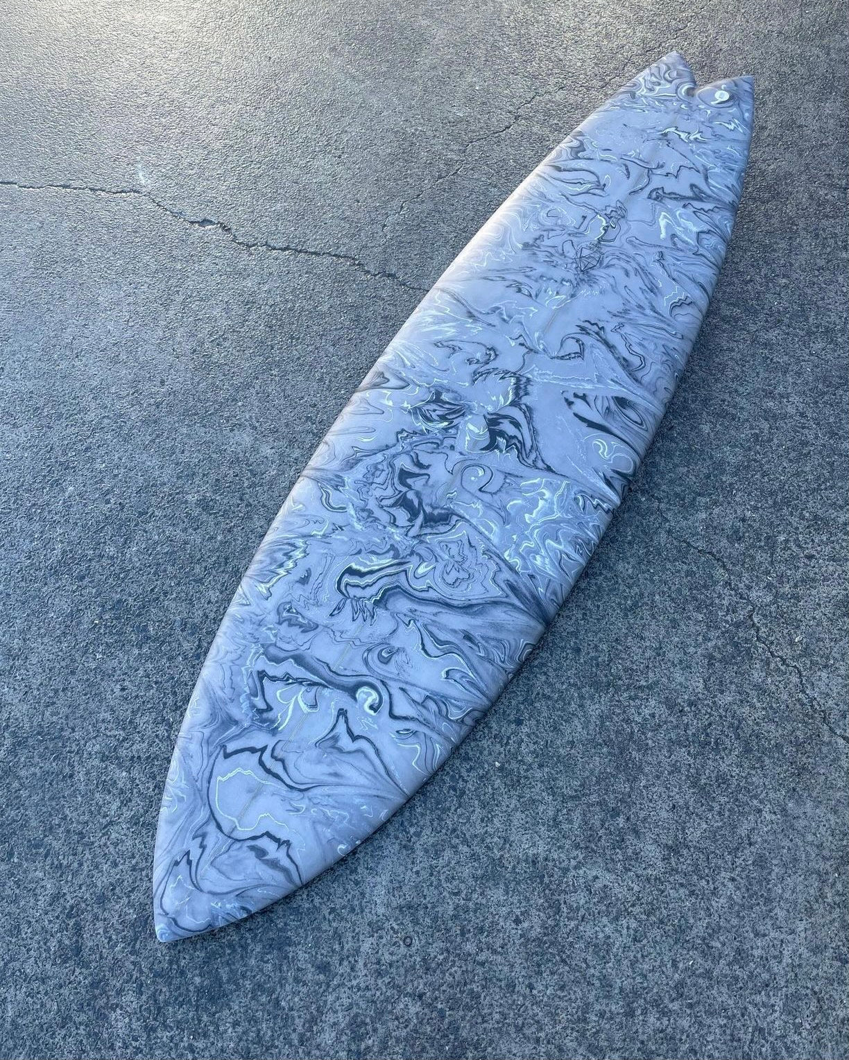Ying Yang - 6'5 Grey Static – Dead Kooks Surfboards Ying Yang - 6'5 Grey Static – Dead Kooks Surfboards