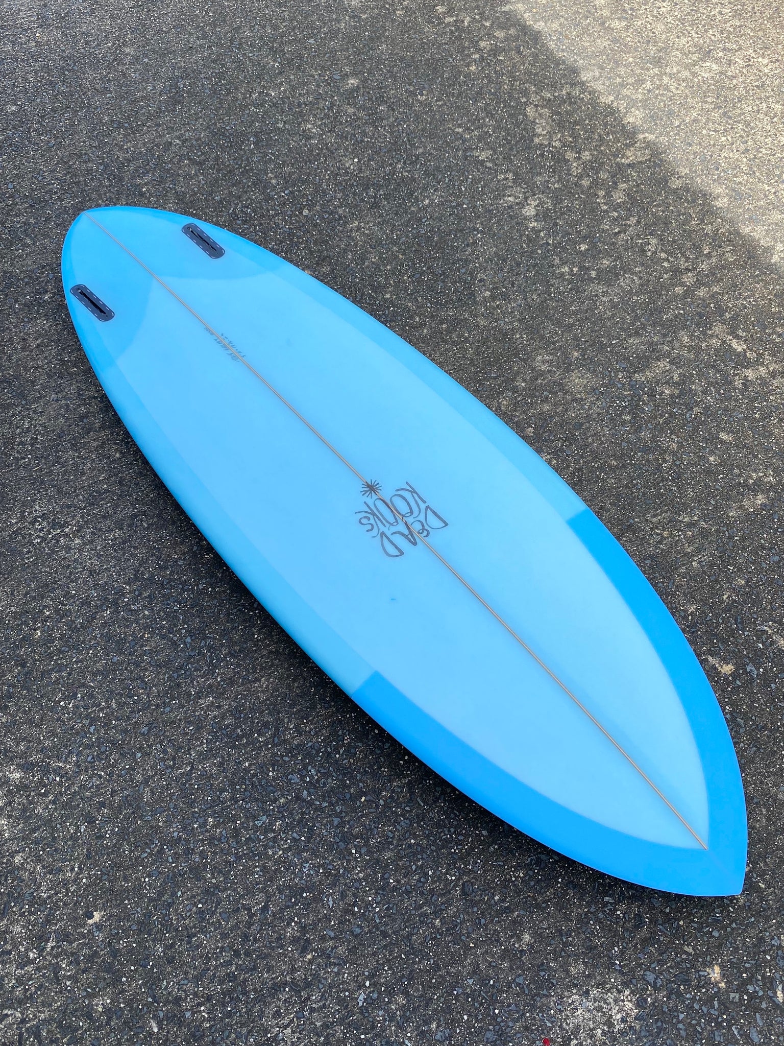 Hellcat - 5'11 Baby Blue Flame – Dead Kooks Surfboards