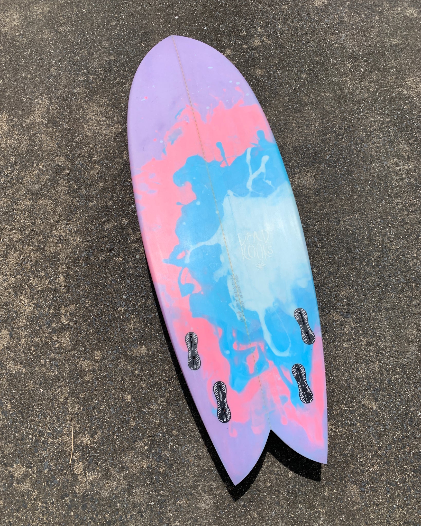Psychocandy - 5'9 Pink and Blue Splat – Dead Kooks Surfboards