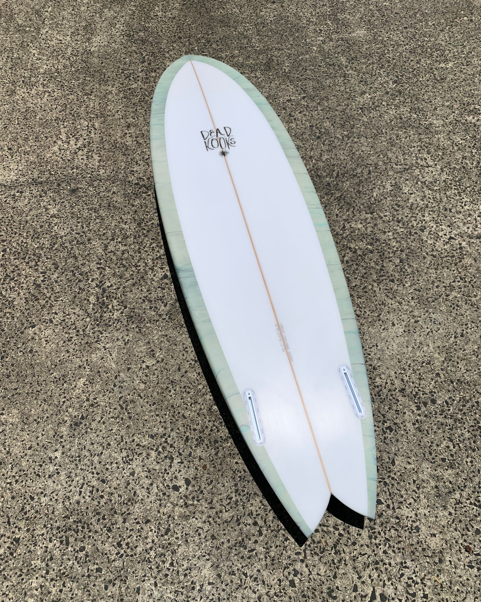 Ying Yang - 6'4 Blue & Grey Swirl – Dead Kooks Surfboards