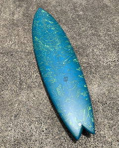 Ying Yang - 6'8 Blue & Green Swirl