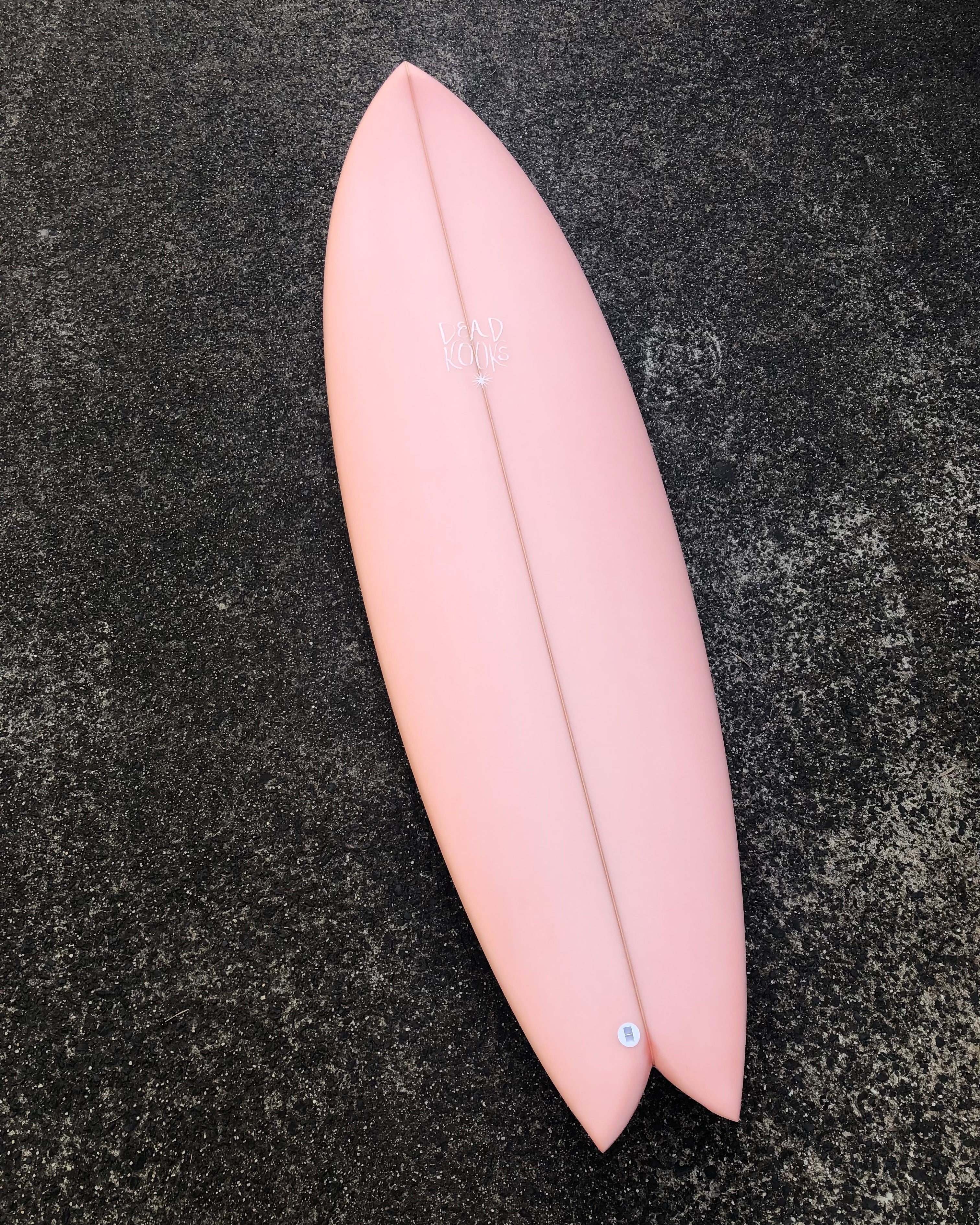 Yin Yang - 6'3 Peach & Pink – Dead Kooks Surfboards