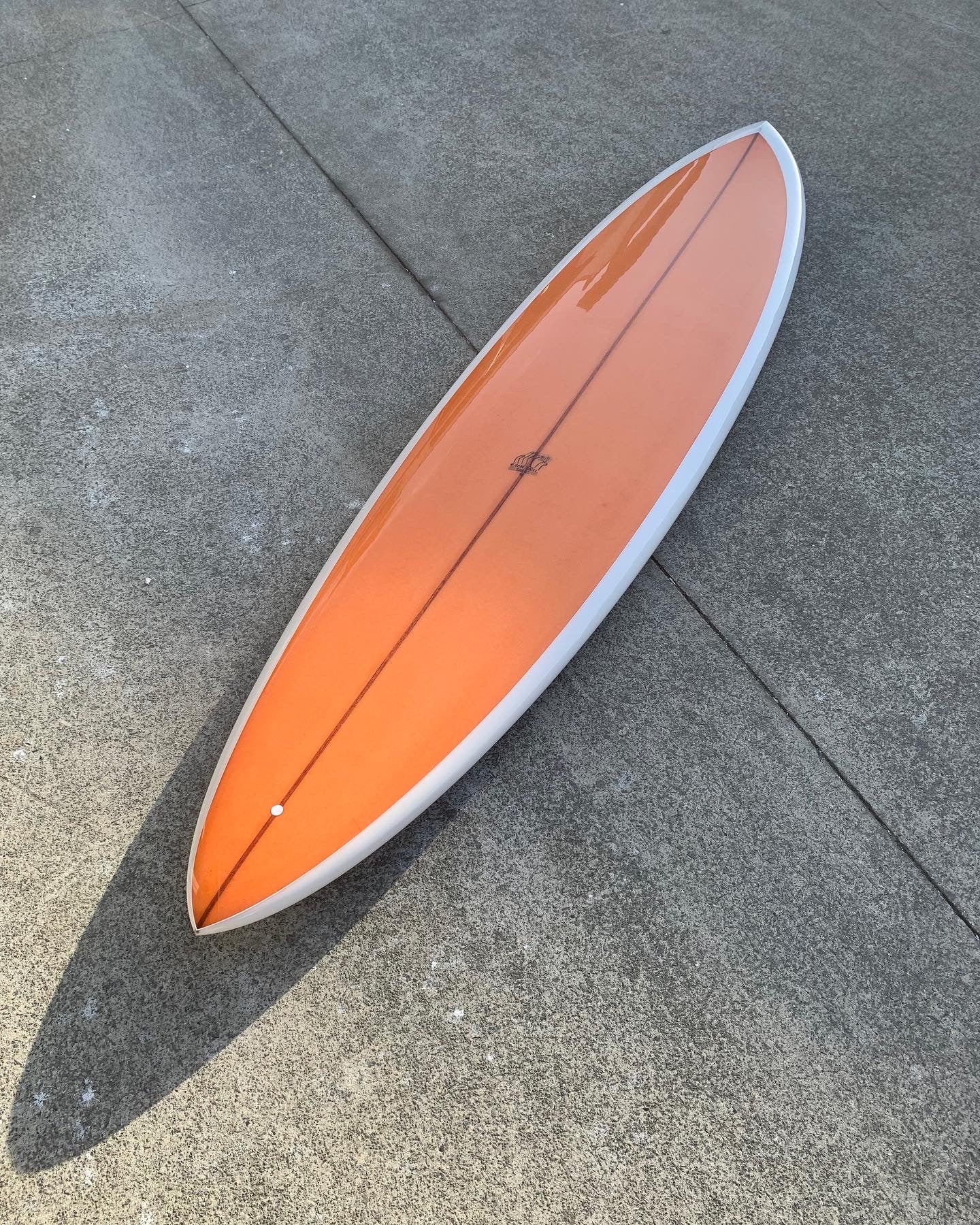 Hellhound - 7'8 Ivory Orange Abstraction