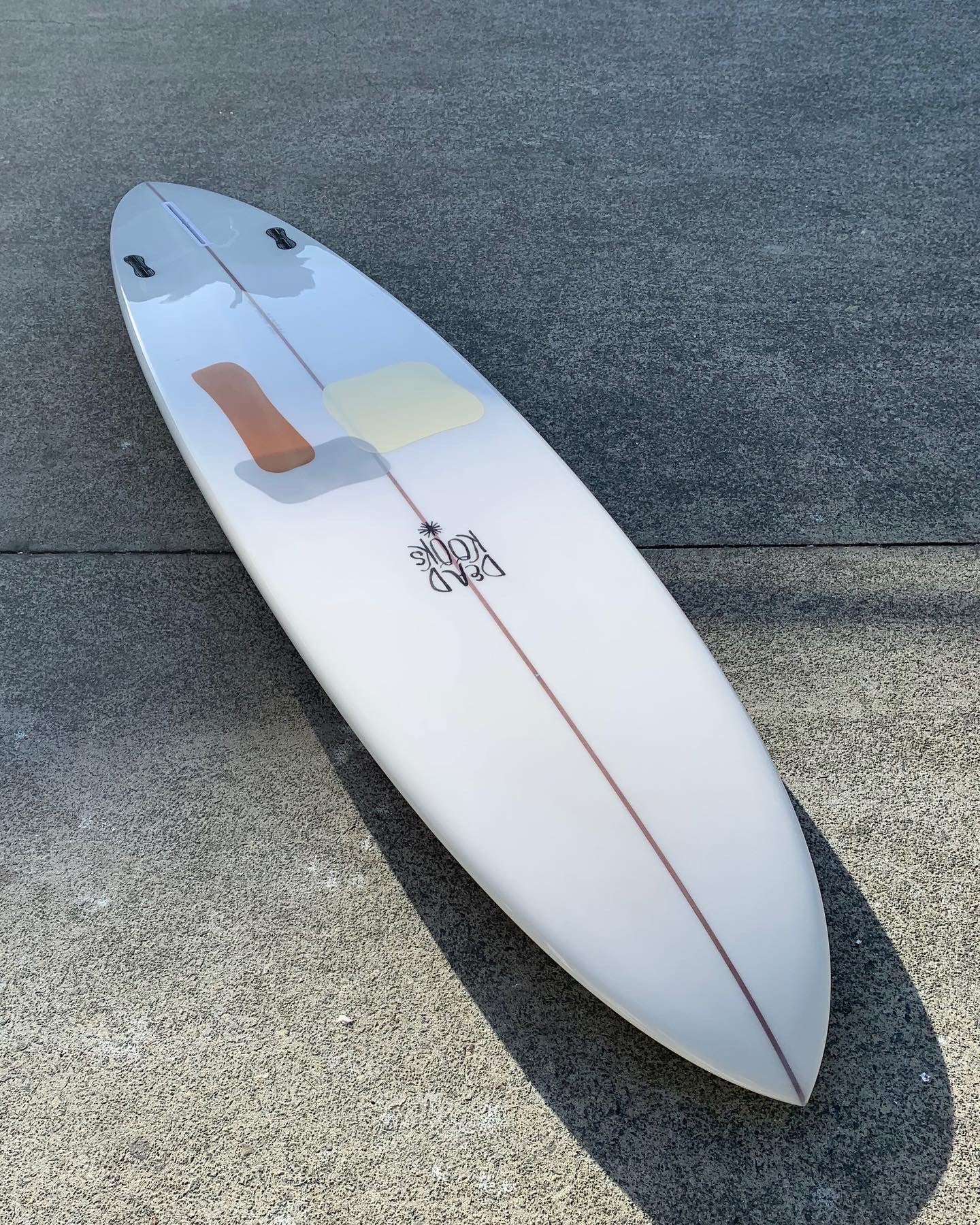 Hellhound - 7'8 Ivory Orange Abstraction